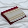 Premium Mysore silk saree In Red With White