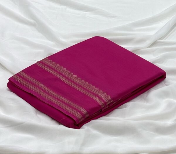 Exclusive Mysore Dani chiffon saree In Rani Pink