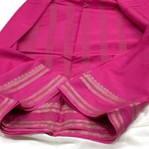 Exclusive Mysore Dani chiffon saree In Rani Pink
