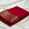 Exclusive Mysore Dani chiffon saree In Red