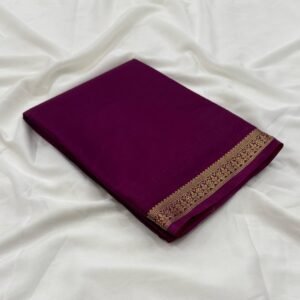 Premium semi Mysore crepe silk saree In Magenta