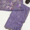 Designer Pure Soft chinon silk saree In Lilac