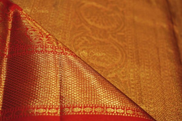 Muhurtham Saree White And Red Pure Kanjivaram Silk Saree