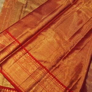 Muhurtham Saree White And Red Pure Kanjivaram Silk Saree