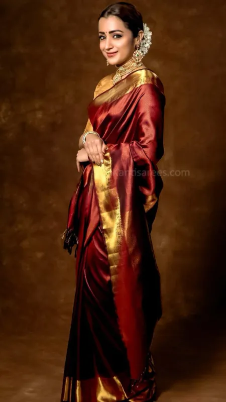 Regal Elegance: Trisha Krishnan in Kanjivaram Saree Stuns at Ponniyin Selvan 1 Event 7 Trisha Krishnan in Kanjivaram Saree