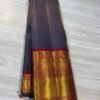 Kanjivaram SIlk Saree In Navy Blue With Red