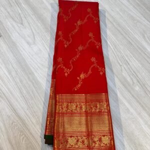 Red Kanchipuram SIlk Saree For Bride