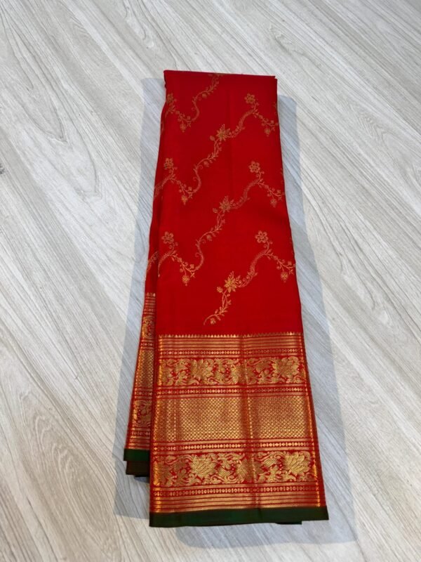 Red Kanchipuram SIlk Saree For Bride