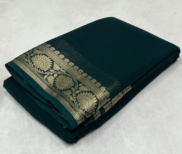 Green Viscose Crape Silk Saree