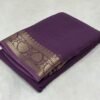 Violet Viscose Crape Silk Saree