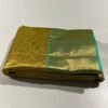 Gold Kanchipuram Silk Saree Leaf Green