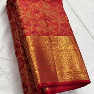 Red Kanchipuram Silk Saree For Wedding