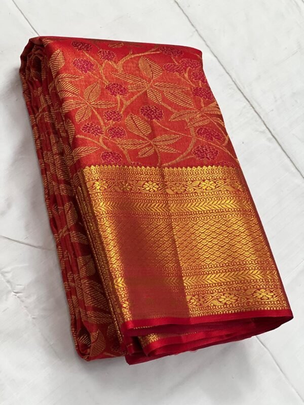 Red Kanchipuram Silk Saree For Wedding