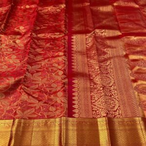 Red Kanchipuram Silk Saree For Wedding