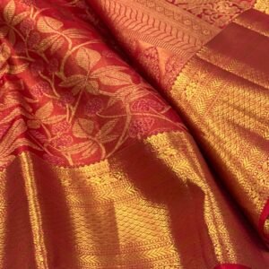 Red Kanchipuram Silk Saree For Wedding