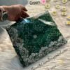 Beautiful bandhej printed Saree With hand pitta work In Green