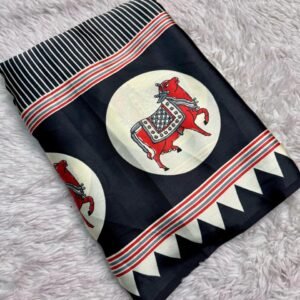 Black Gaji Silk saree