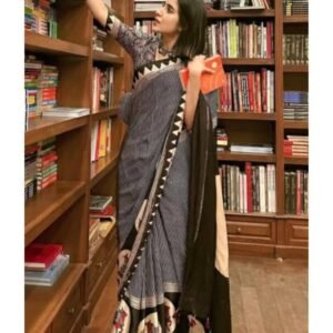 Black Gaji Silk saree