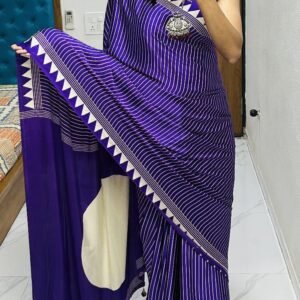 Royal Blue Gaji Silk saree