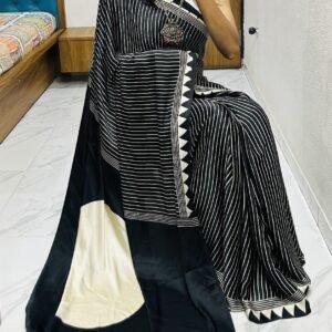 Black Gaji Silk saree