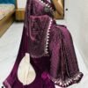 Maroon Gaji Silk saree