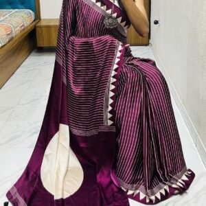 Maroon Gaji Silk saree