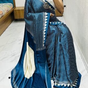 Rama Green Gaji Silk saree