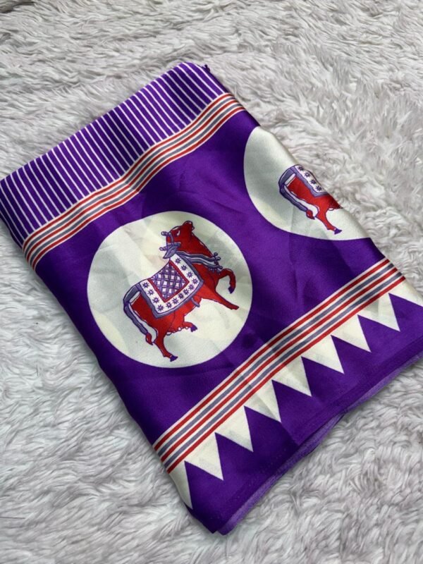 Purple Gaji Silk saree