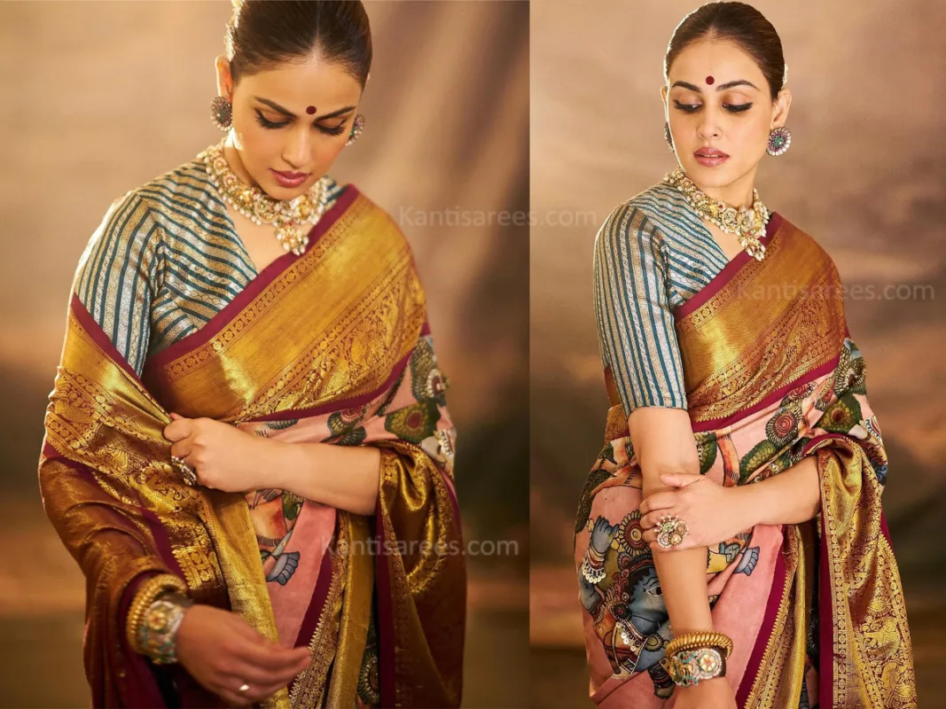 Genelia in Kanjivaram Saree