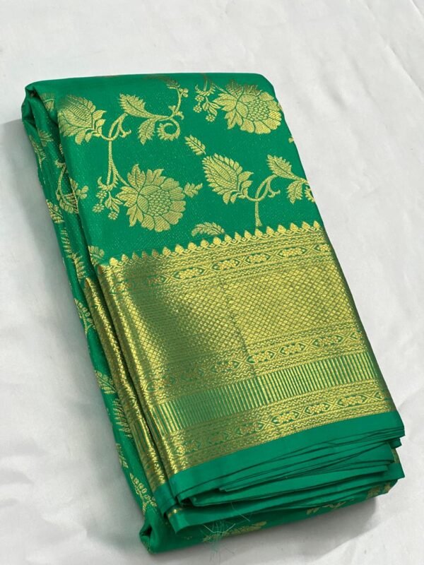 Kanchipuram Silk Saree In Spring Green