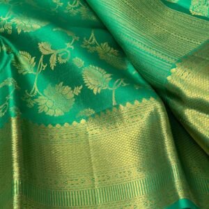 Kanchipuram Silk Saree In Spring Green