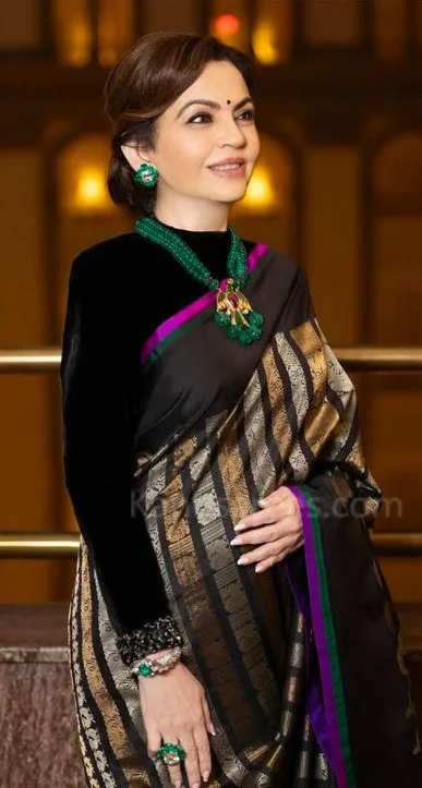Regal Elegance: Nita Ambani in Kanjivaram Saree Turns Heads at Trump’s Swearing-In Ceremony 3 Nita Ambani in Kanjivaram saree