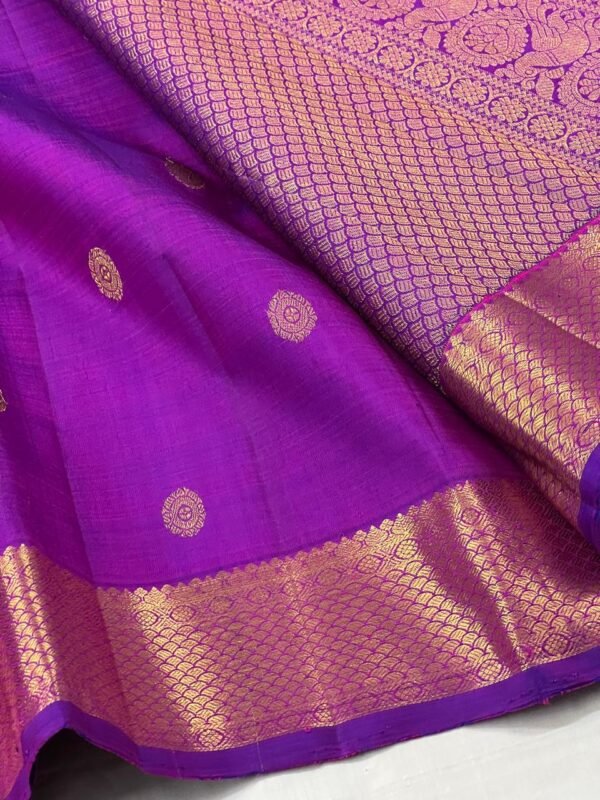 Purple Kanchipuram Silk Saree