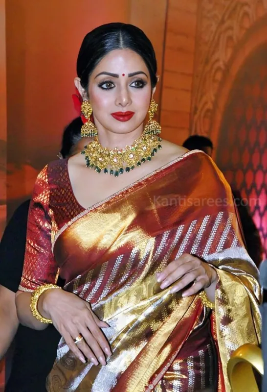 Sridevi in Kanjivaram Saree: A at Zee Cine Awards 2018 Timeless Elegance 3 Sridevi in Kanjivaram saree