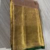 Gold Kanchipuram Silk Saree in Light Beige