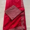 Red Georgette Party Wear saree