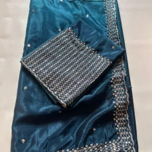 Blue Georgette Party Wear saree