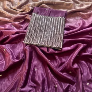 Purple Georgette Party Wear saree