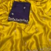 Yellow Chiffon Pearl Work Designer Saree