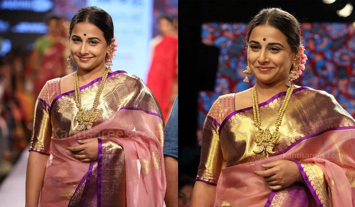 Vidya Balan in Organza Kanjivaram Silk Saree