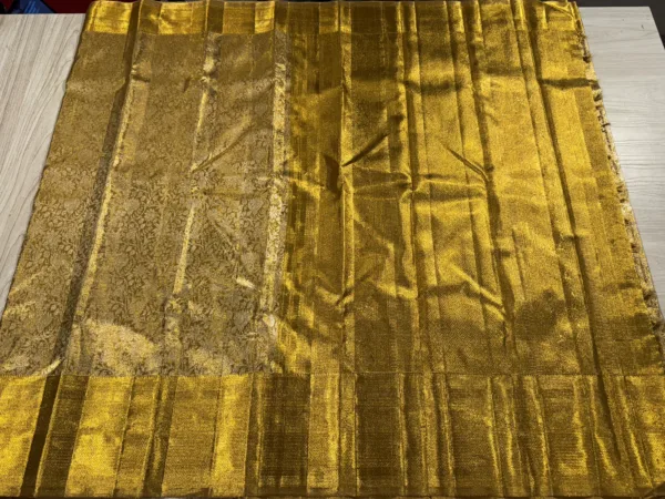 Gold Tissue Kanchipuram Silk Saree For Wedding