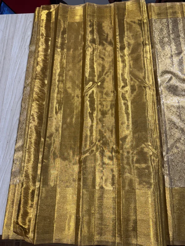 Gold Tissue Kanchipuram Silk Saree For Wedding