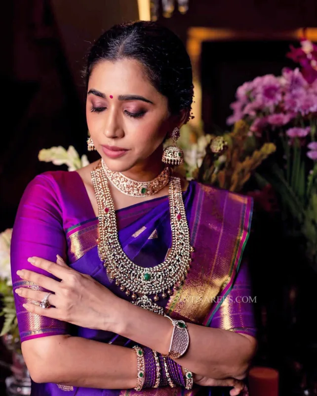 Aarti Ravi in Kanjivaram Silk Saree 