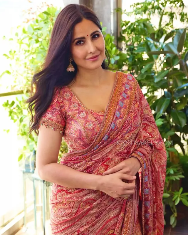 Katrina Kaif in Partywear Designer Silk Saree 