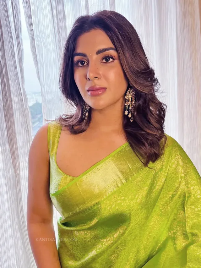 Glow Like Gold: Samyuktha in Kanchipuram Silk Saree