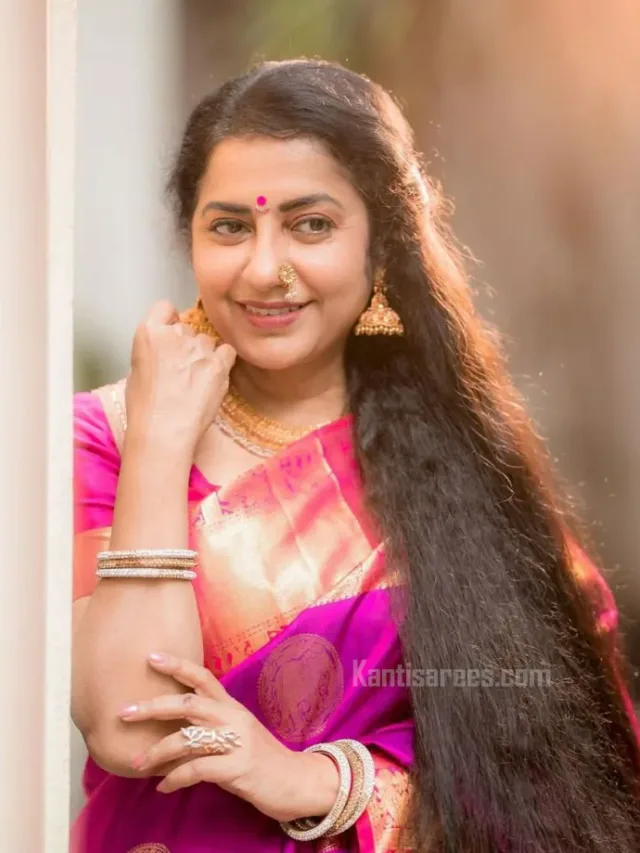 Suhasini in Kanjivaram Silk Saree – Rani Pink Elegance