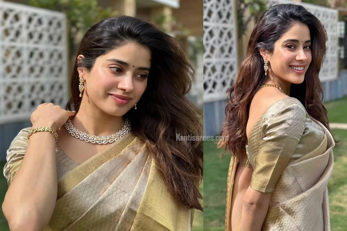 Janhvi Kapoor a in Kanjivaram Silk Saree