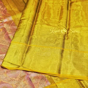 tissue kanjivaram silk saree in babay pink