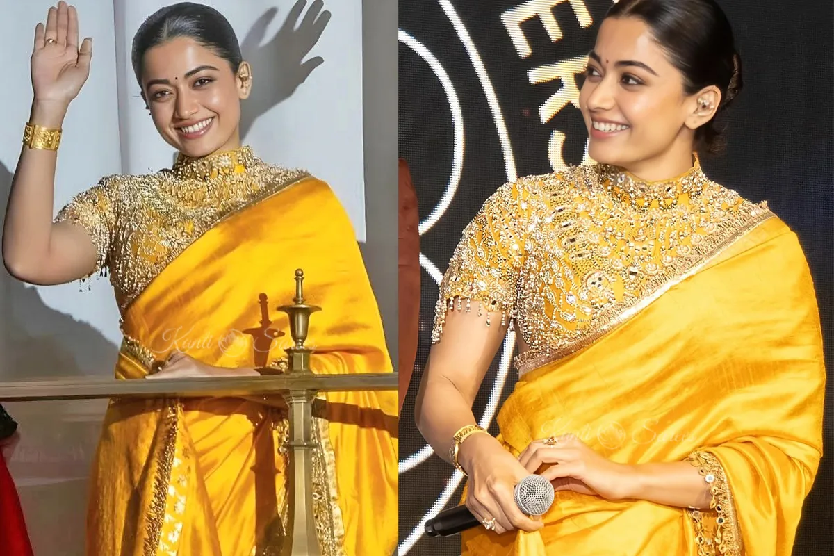 Celebrity High Neck Blouse Designs 