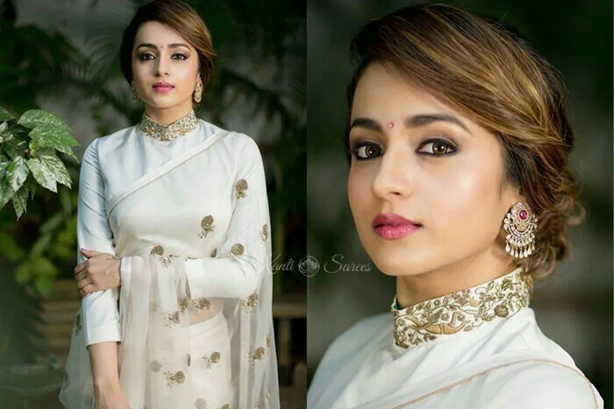 Celebrity High Neck Blouse Designs 